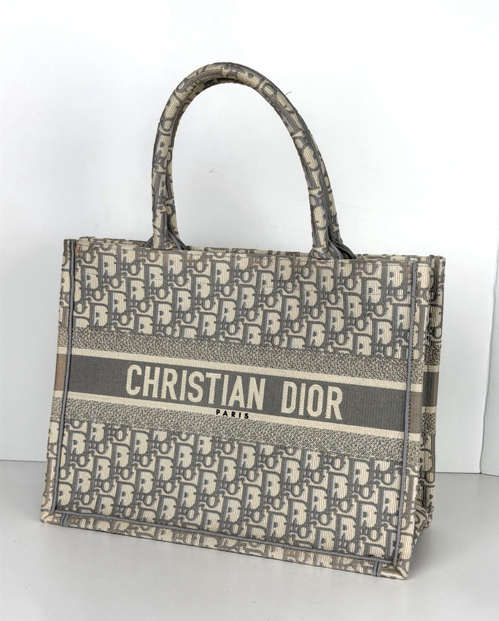 Christian Dior Oblique Medium Book Tote Bag in Classic Monogram Canvas 2022 S22
